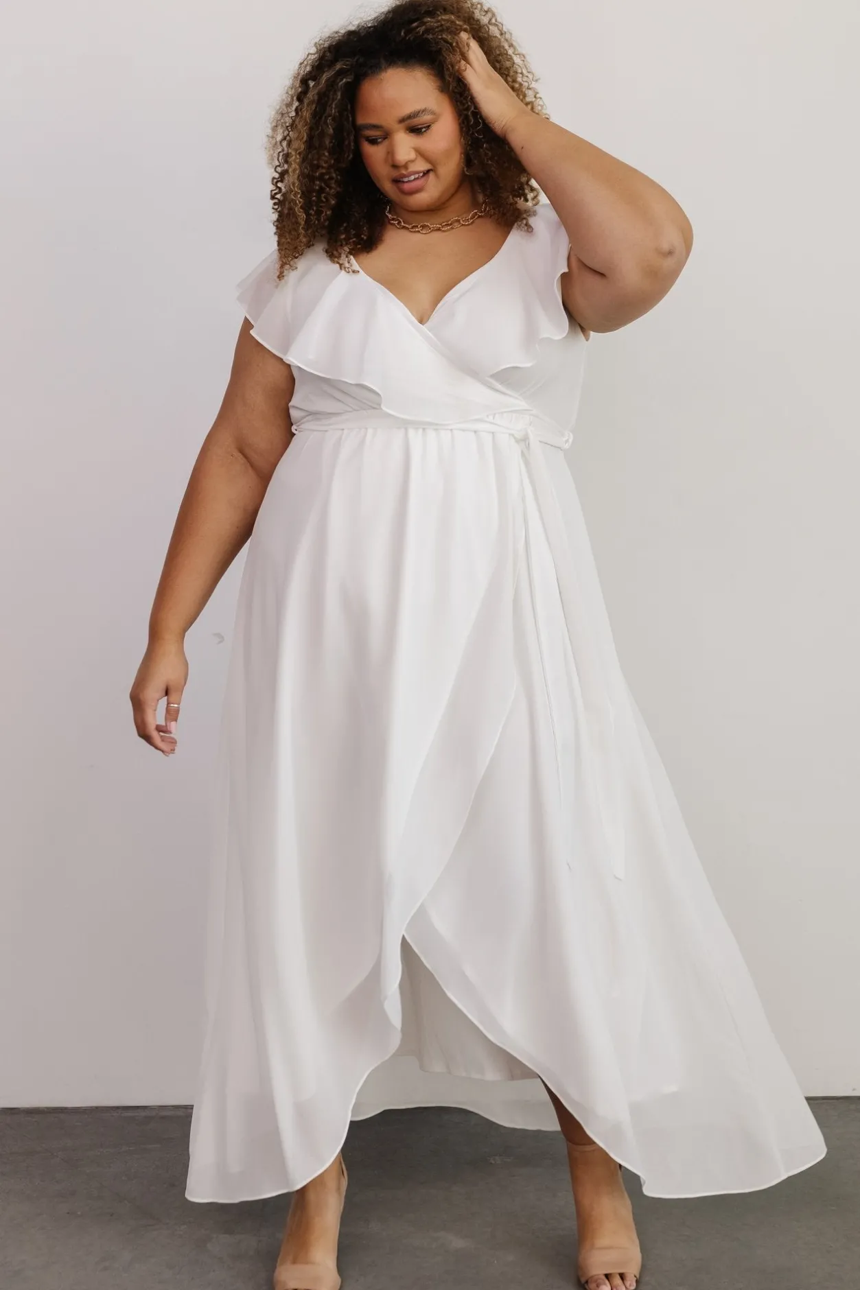 Best Baltic Born Katya Ruffle Maxi Dress | White