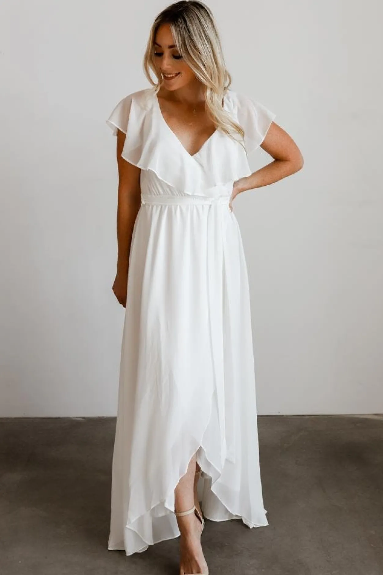 Best Baltic Born Katya Ruffle Maxi Dress | White