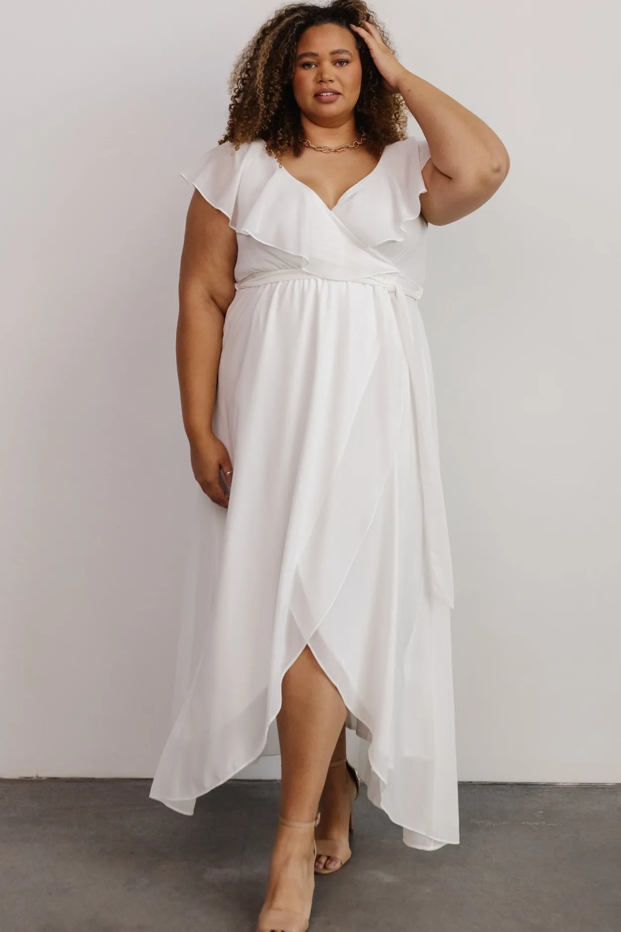 Best Baltic Born Katya Ruffle Maxi Dress | White
