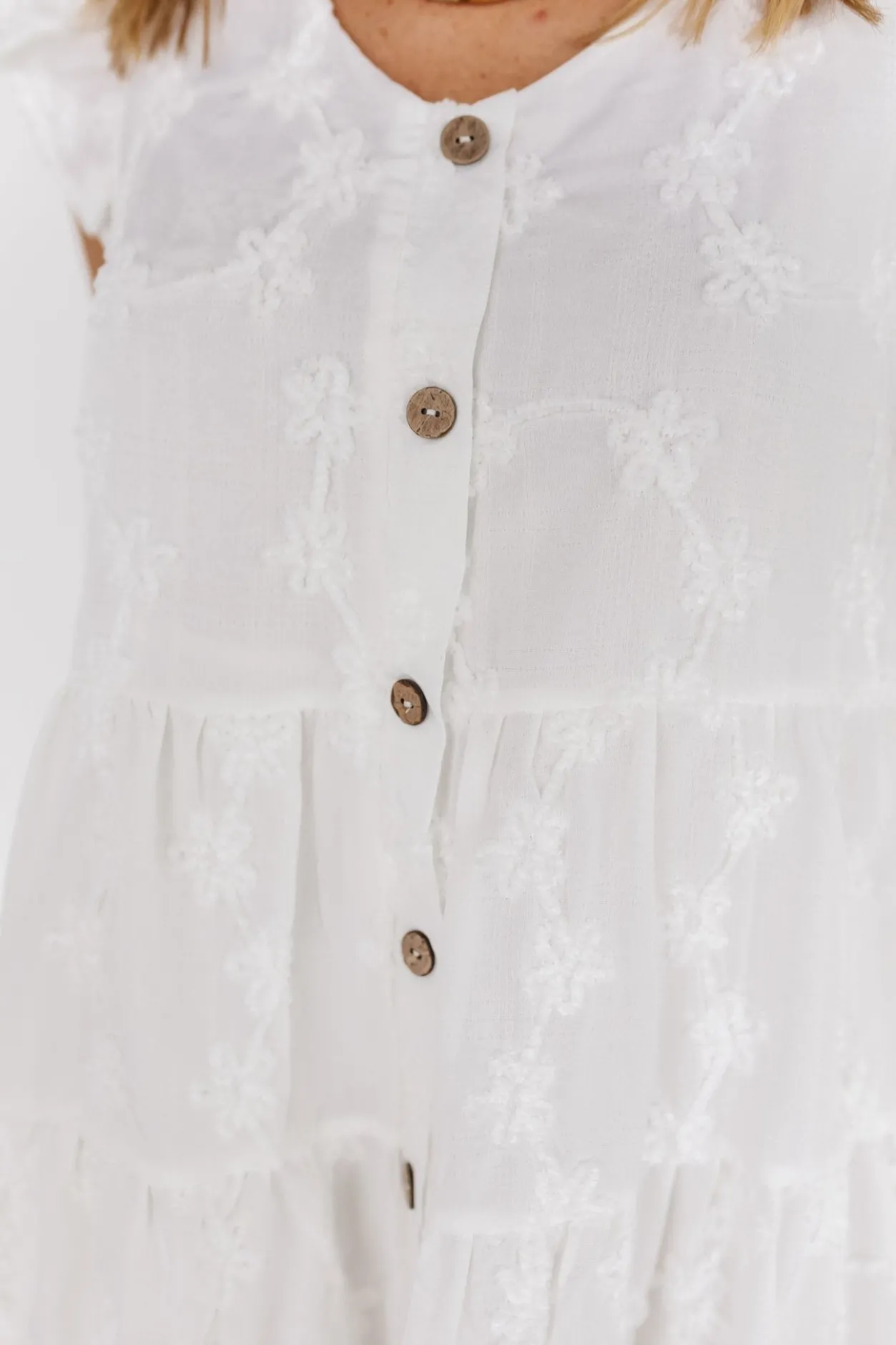 Sale Baltic Born Kayla Button Up Short Dress | Off White OffWhite