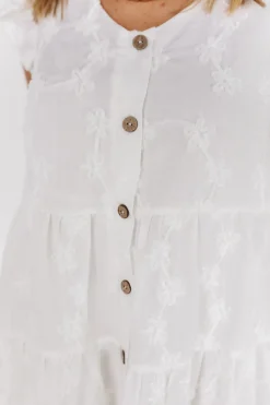 Sale Baltic Born Kayla Button Up Short Dress | Off White OffWhite