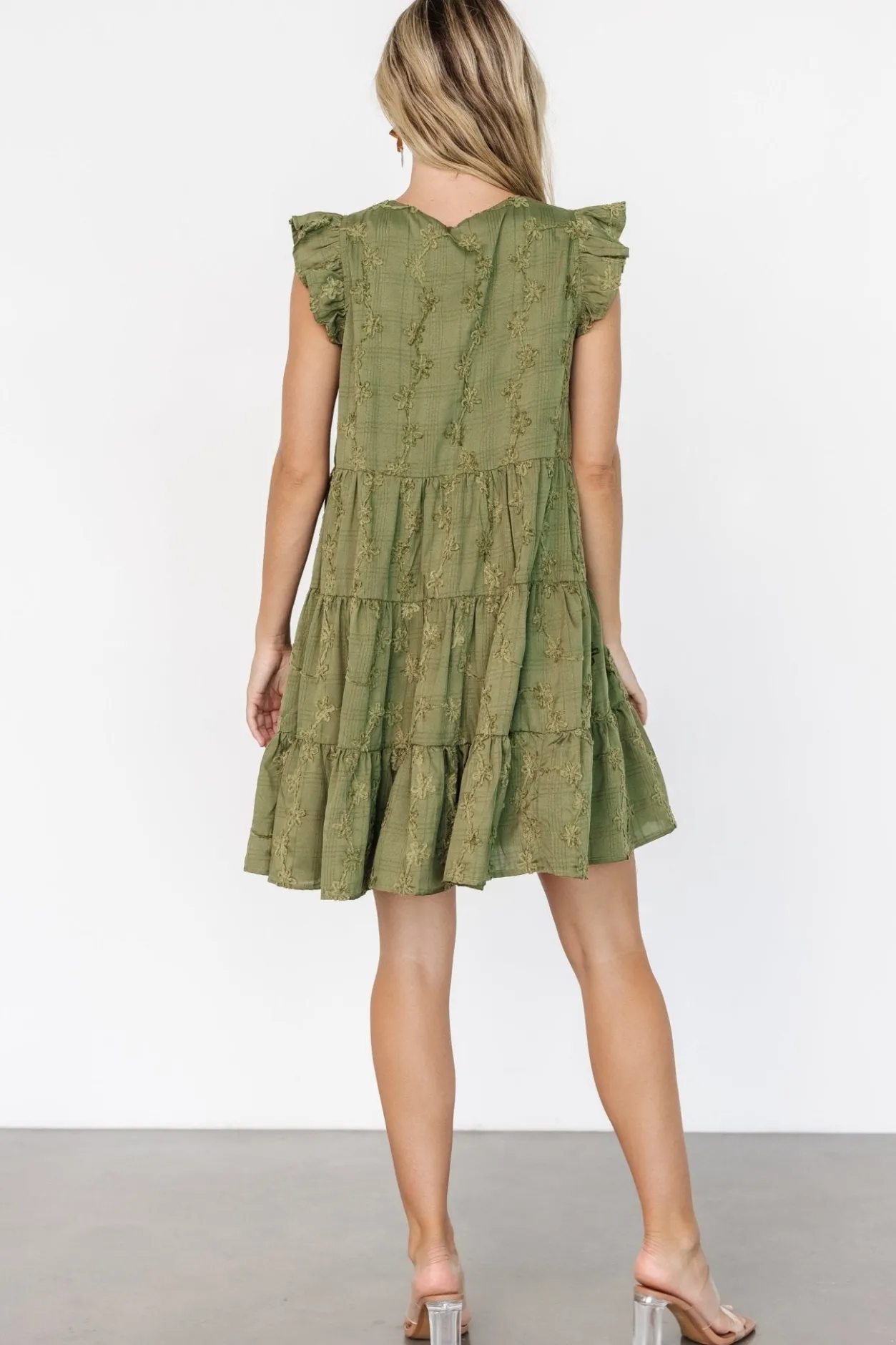New Baltic Born Kayla Button Up Short Dress | Olive