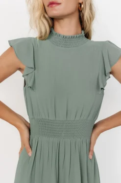 Hot Baltic Born Kearny Ruffle Maxi Dress | Eucalyptus