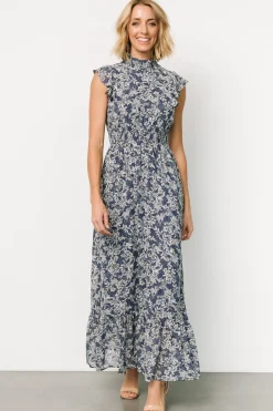 Outlet Baltic Born Kearny Ruffle Maxi Dress | Slate Print SlatePrint