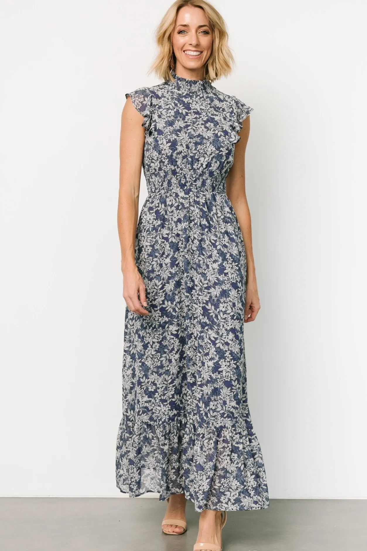 Outlet Baltic Born Kearny Ruffle Maxi Dress | Slate Print SlatePrint
