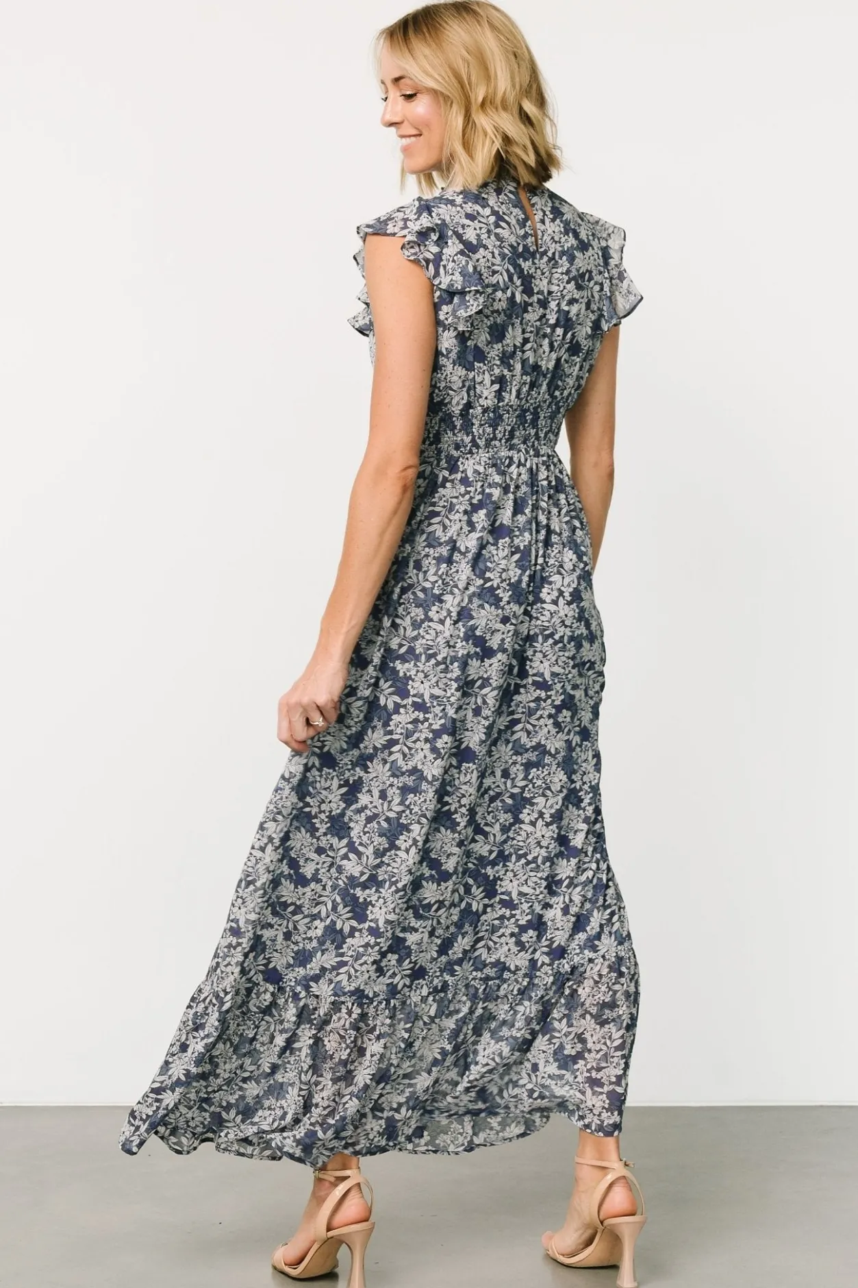 Outlet Baltic Born Kearny Ruffle Maxi Dress | Slate Print SlatePrint