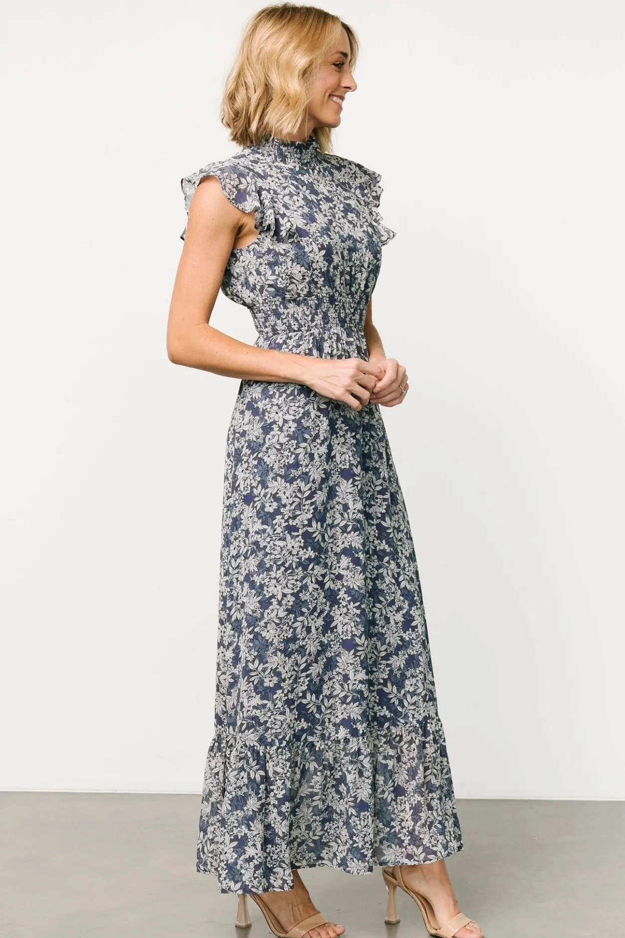 Outlet Baltic Born Kearny Ruffle Maxi Dress | Slate Print SlatePrint