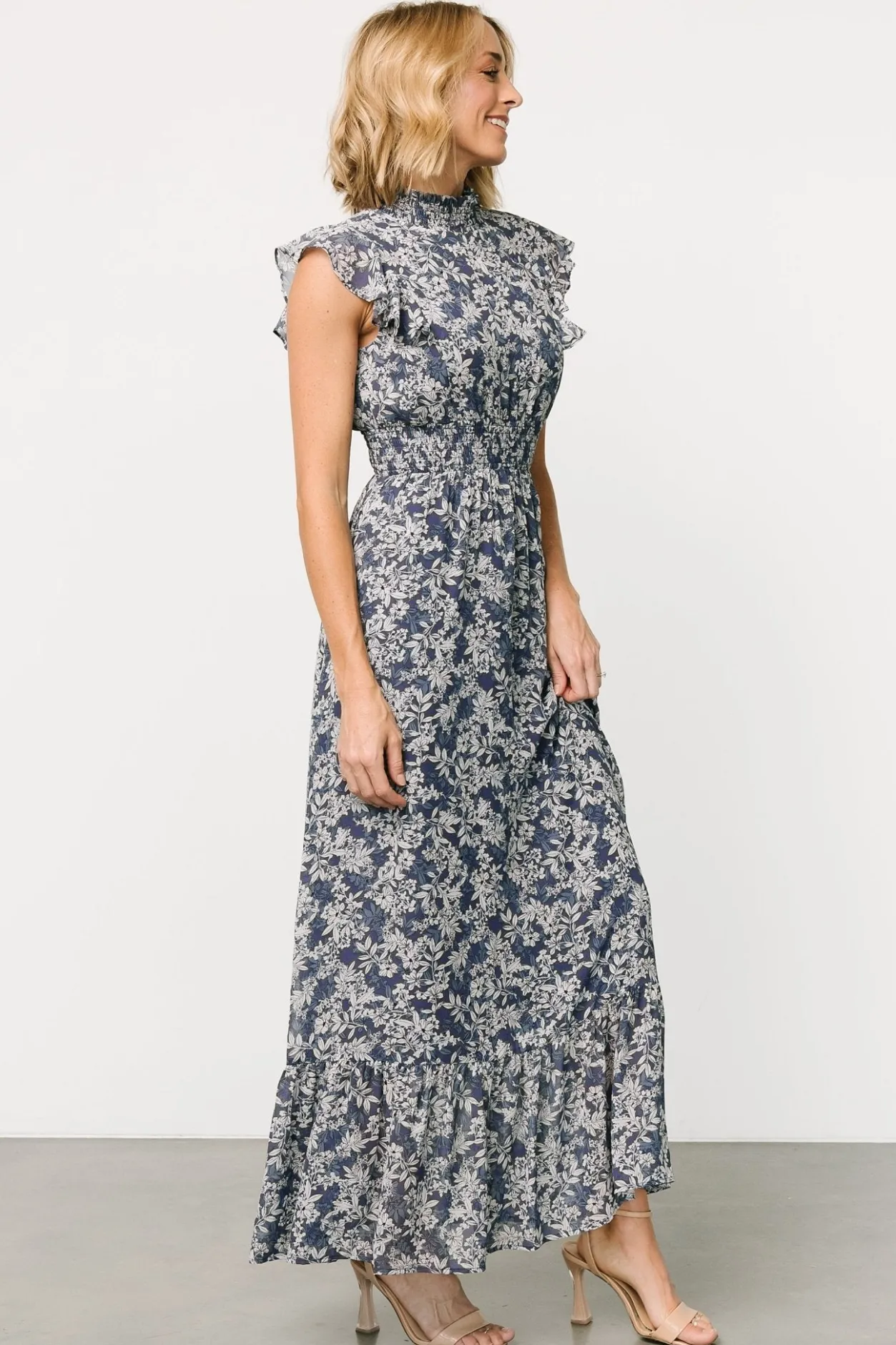 Outlet Baltic Born Kearny Ruffle Maxi Dress | Slate Print SlatePrint