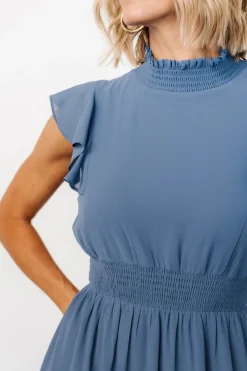 Outlet Baltic Born Kearny Ruffle Maxi Dress | Whisper Blue WhisperBlue