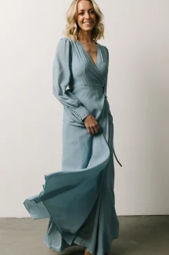 Fashion Baltic Born Kelsey Wrap Dress | Dusty Blue DustyBlue