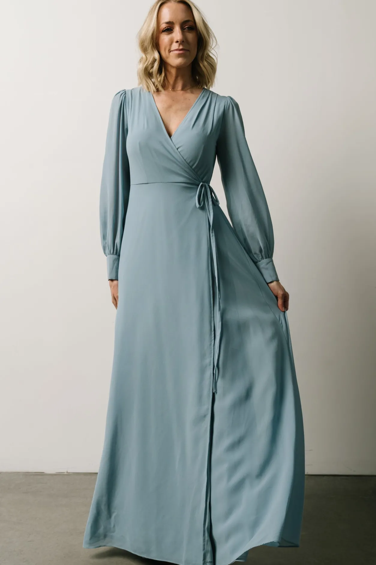 Fashion Baltic Born Kelsey Wrap Dress | Dusty Blue DustyBlue