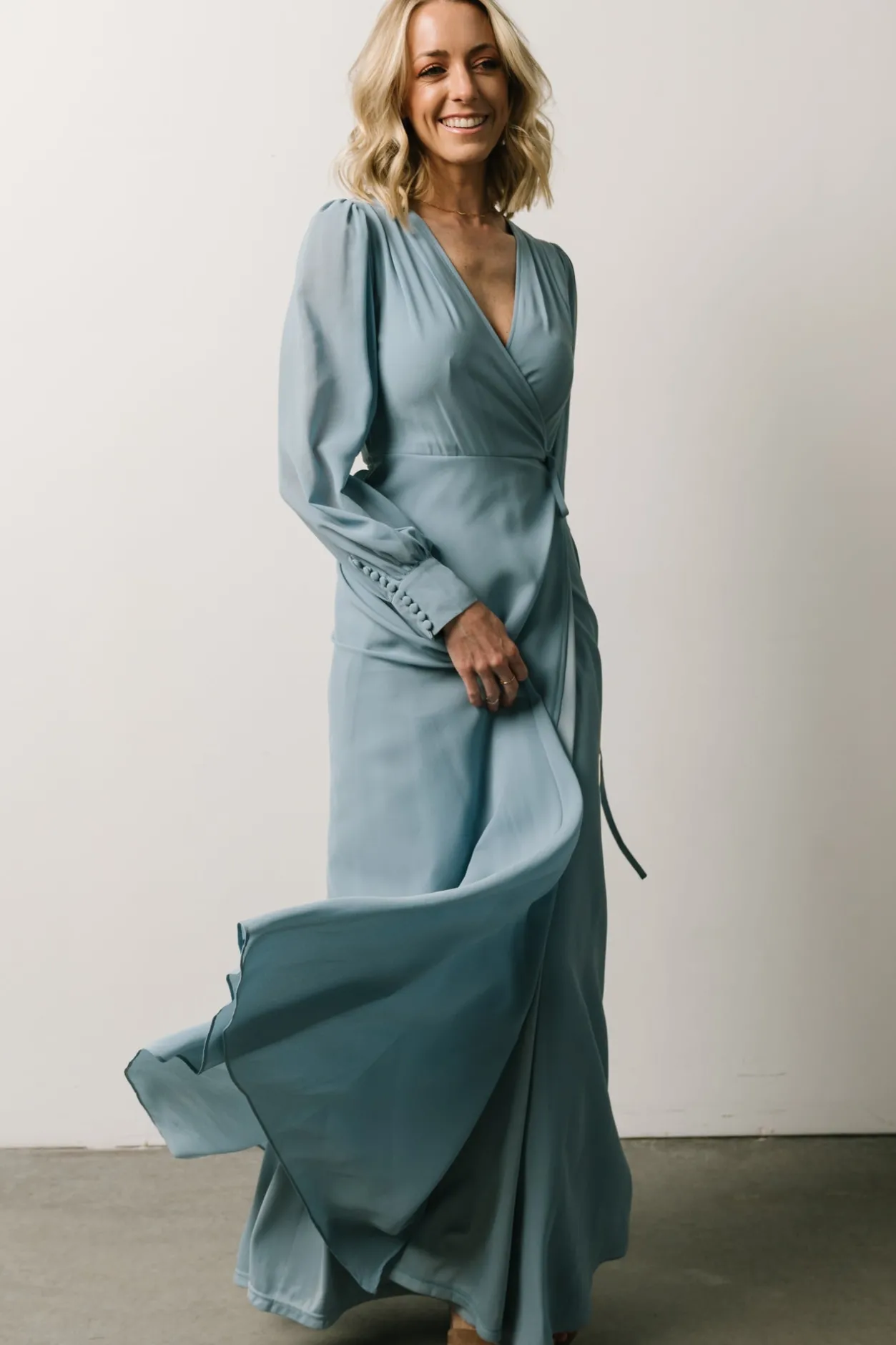 Fashion Baltic Born Kelsey Wrap Dress | Dusty Blue DustyBlue
