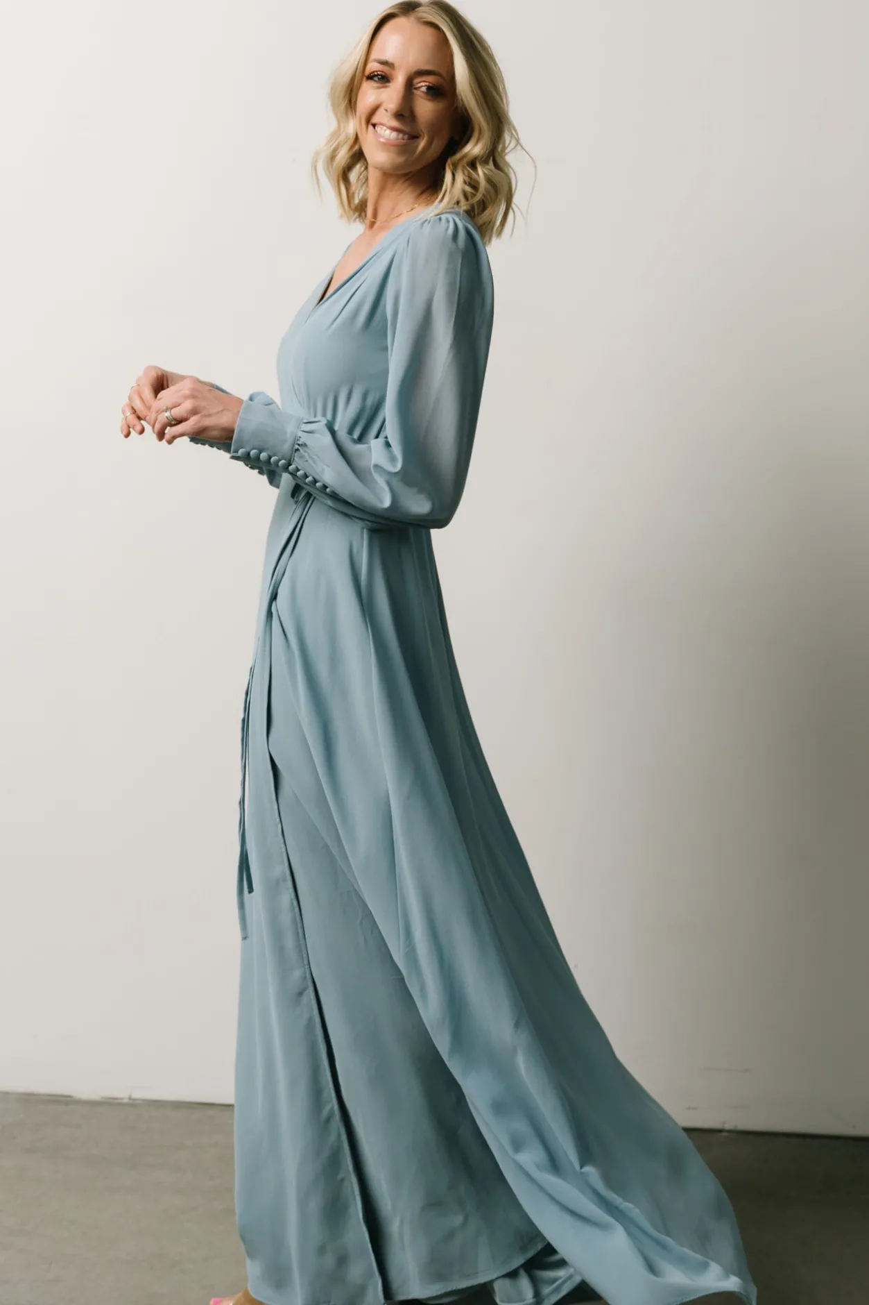 Fashion Baltic Born Kelsey Wrap Dress | Dusty Blue DustyBlue