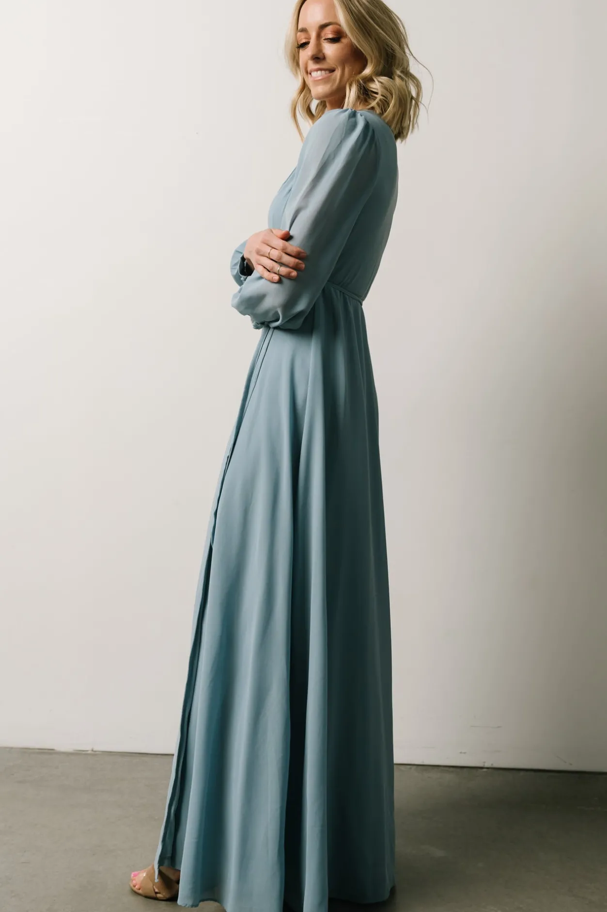 Fashion Baltic Born Kelsey Wrap Dress | Dusty Blue DustyBlue