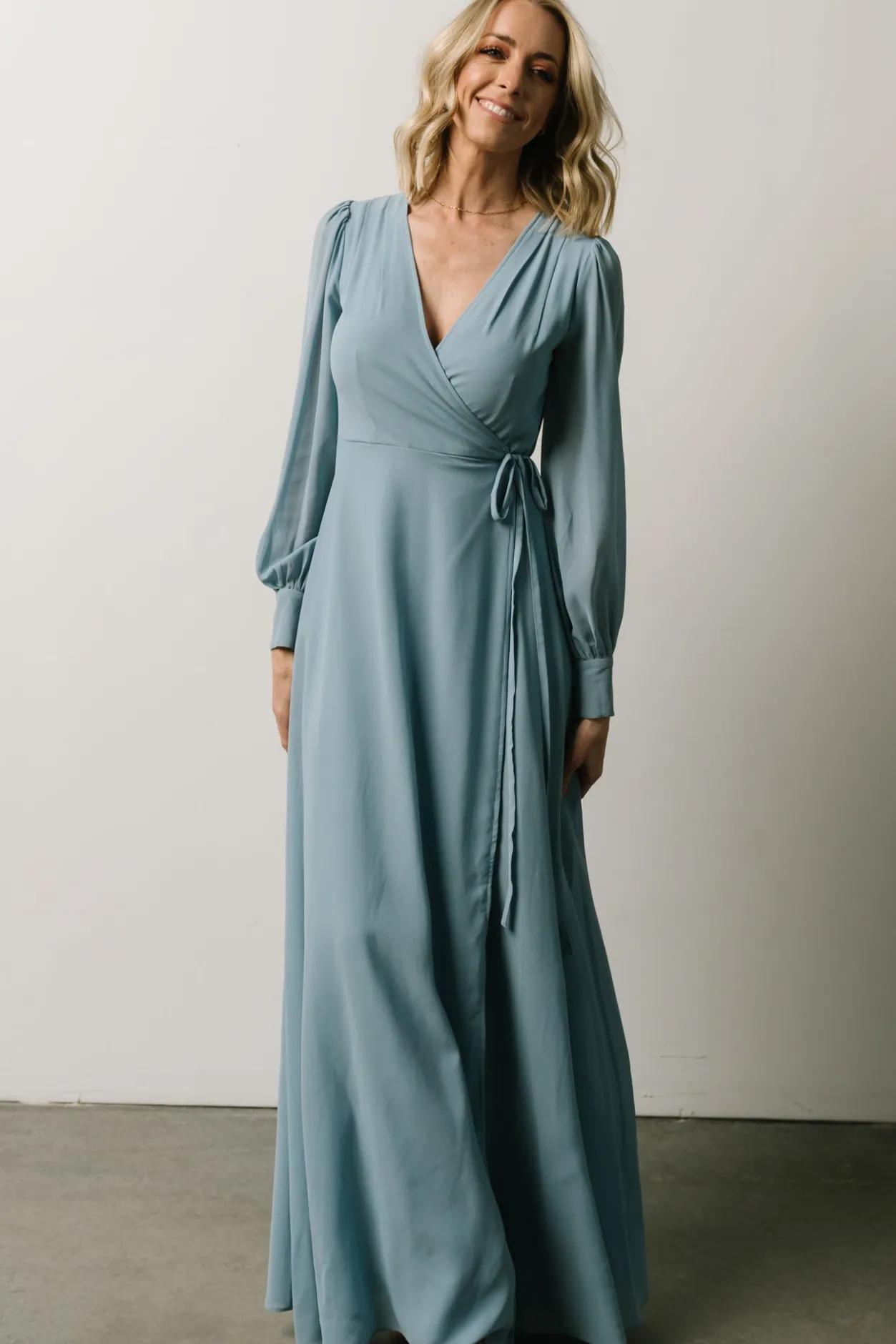 Fashion Baltic Born Kelsey Wrap Dress | Dusty Blue DustyBlue