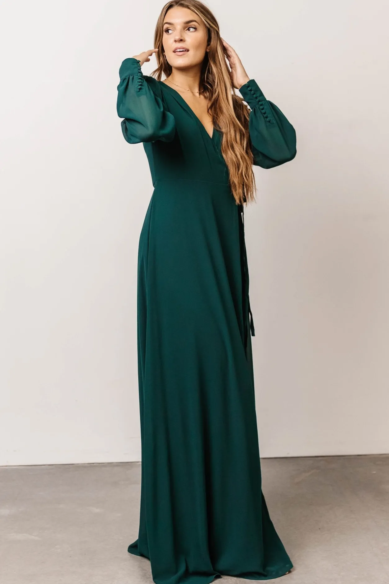 Clearance Baltic Born Kelsey Wrap Dress | Emerald
