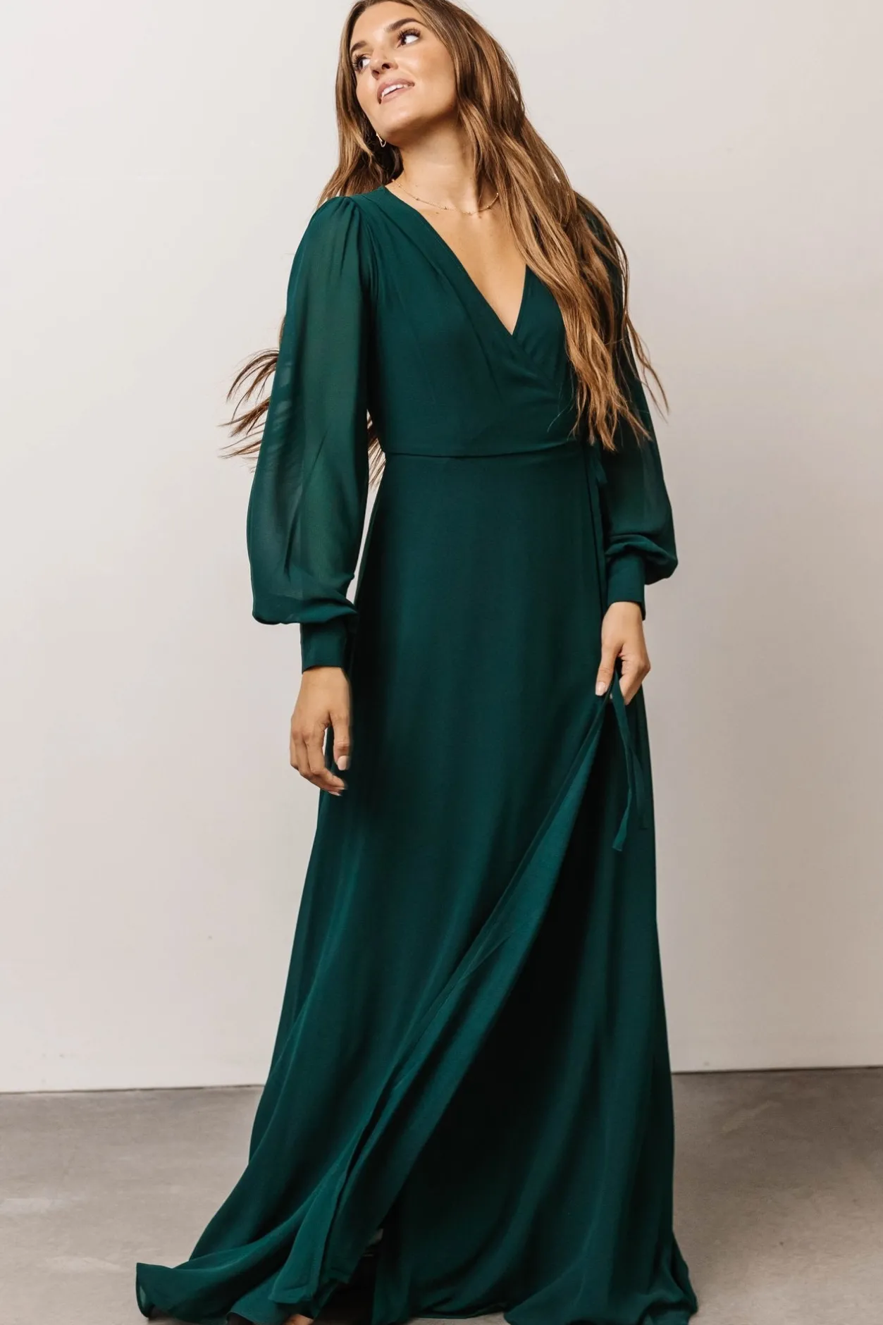 Clearance Baltic Born Kelsey Wrap Dress | Emerald
