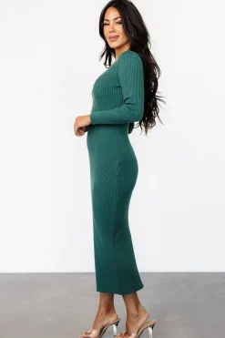 New Baltic Born Kendall Ribbed Midi Dress | Green