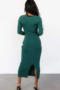 New Baltic Born Kendall Ribbed Midi Dress | Green