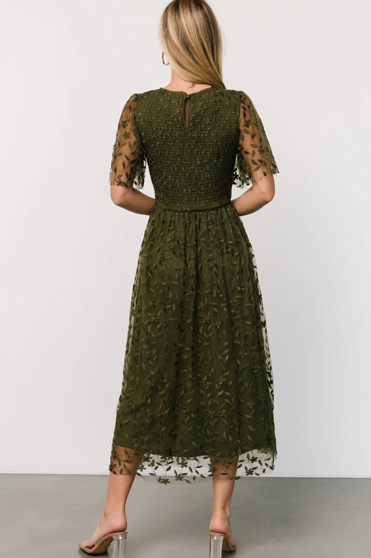 Online Baltic Born Kendra Embroidered Dress | Olive