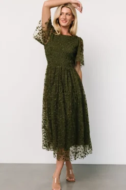 Online Baltic Born Kendra Embroidered Dress | Olive