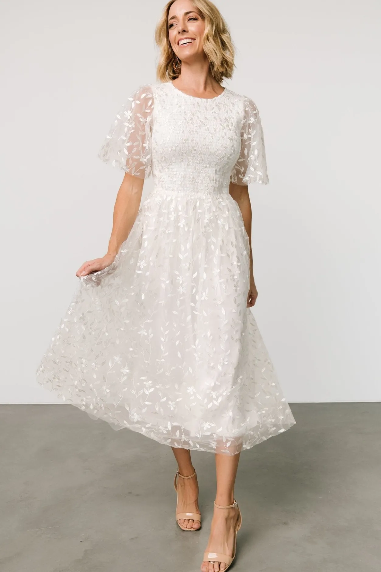 Outlet Baltic Born Kendra Embroidered Dress | White