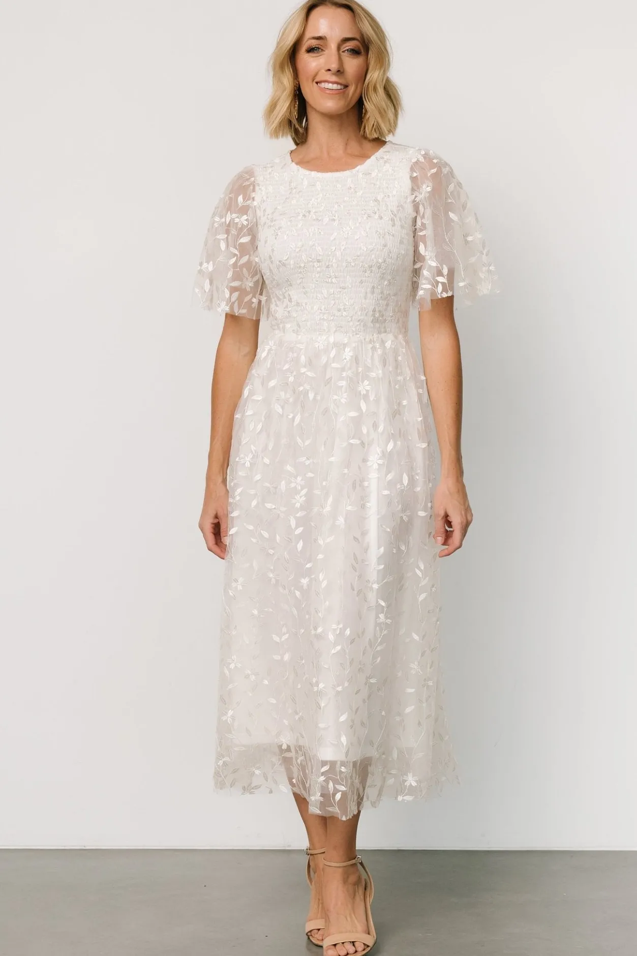 Outlet Baltic Born Kendra Embroidered Dress | White