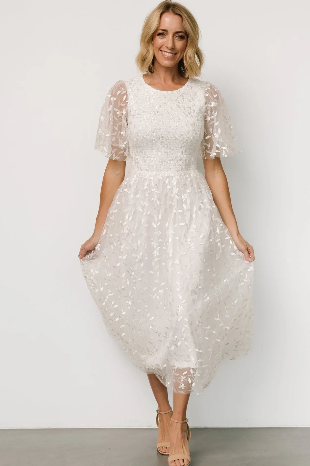 Outlet Baltic Born Kendra Embroidered Dress | White