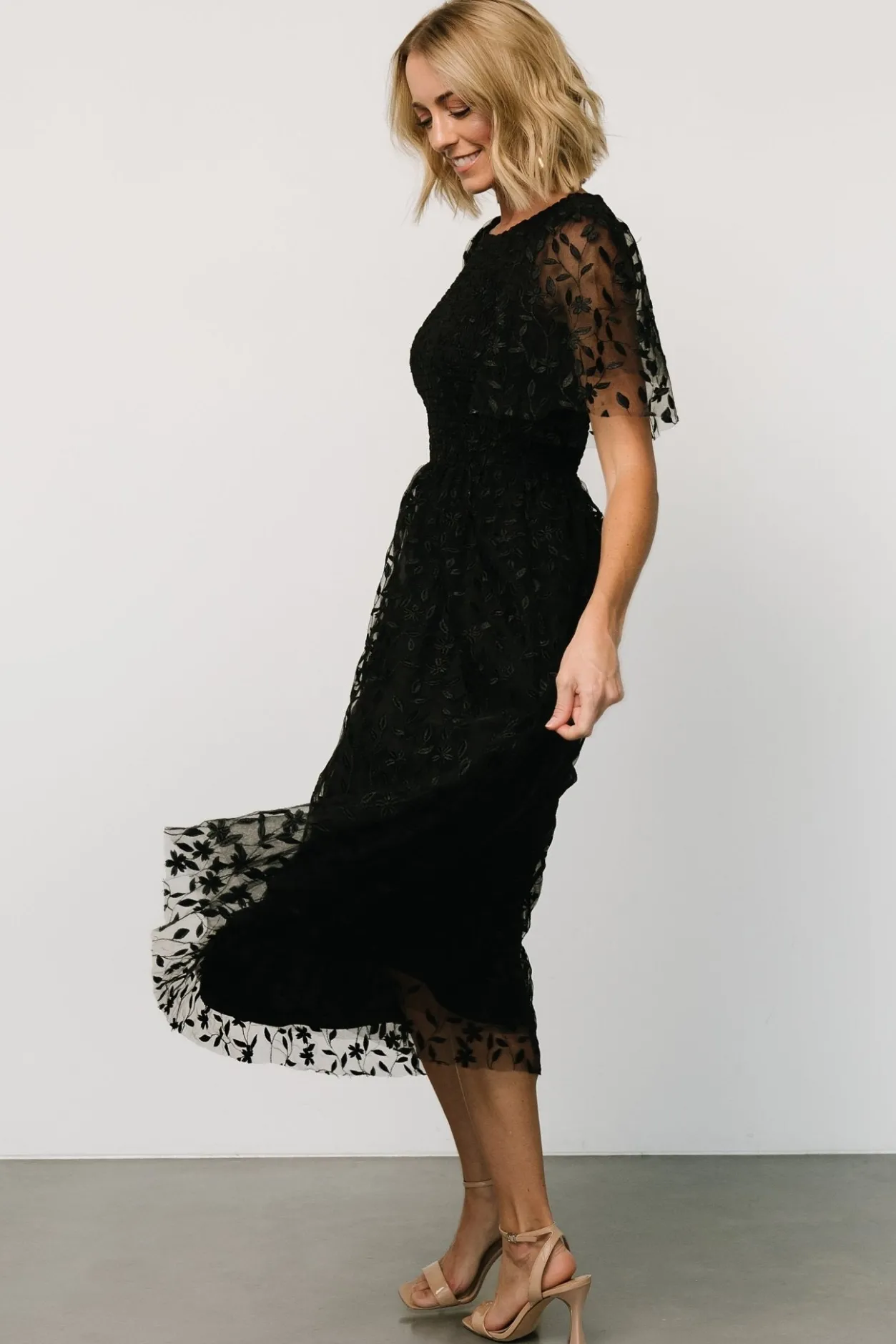 Sale Baltic Born Kendra Embroidered Dress | Black