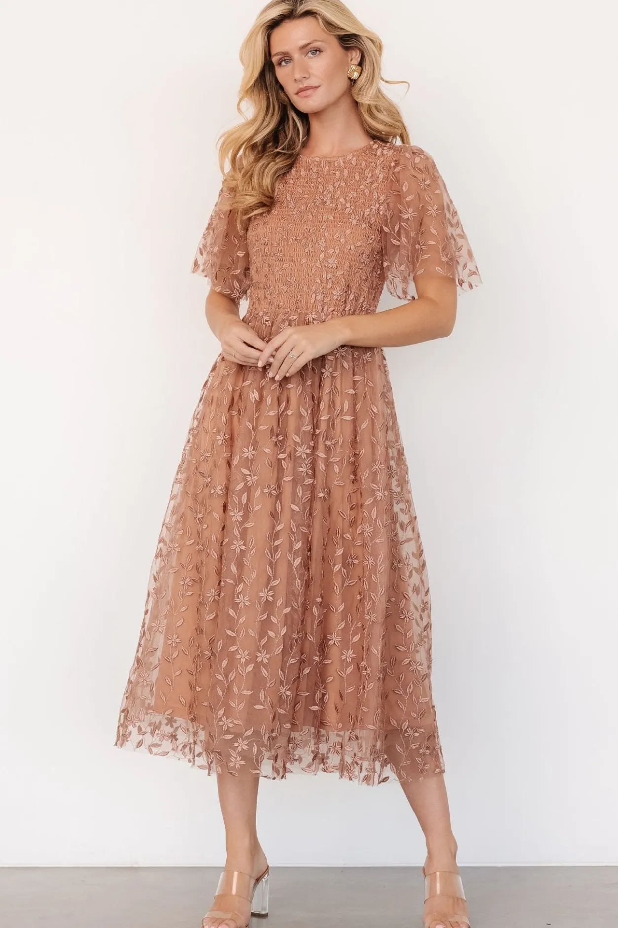 Sale Baltic Born Kendra Embroidered Dress | Nude Rose NudeRose