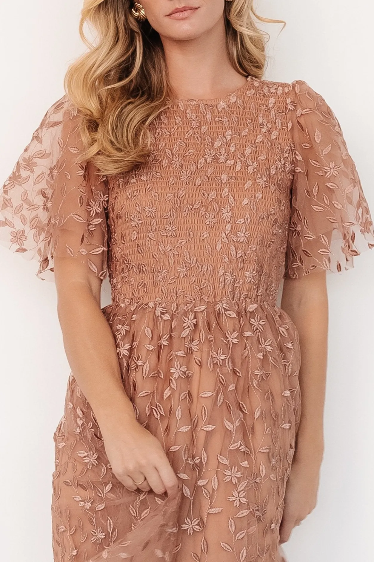 Sale Baltic Born Kendra Embroidered Dress | Nude Rose NudeRose
