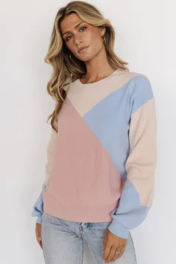 Outlet Baltic Born Kendrick Color Block Sweater | Blush Multi BlushMulti