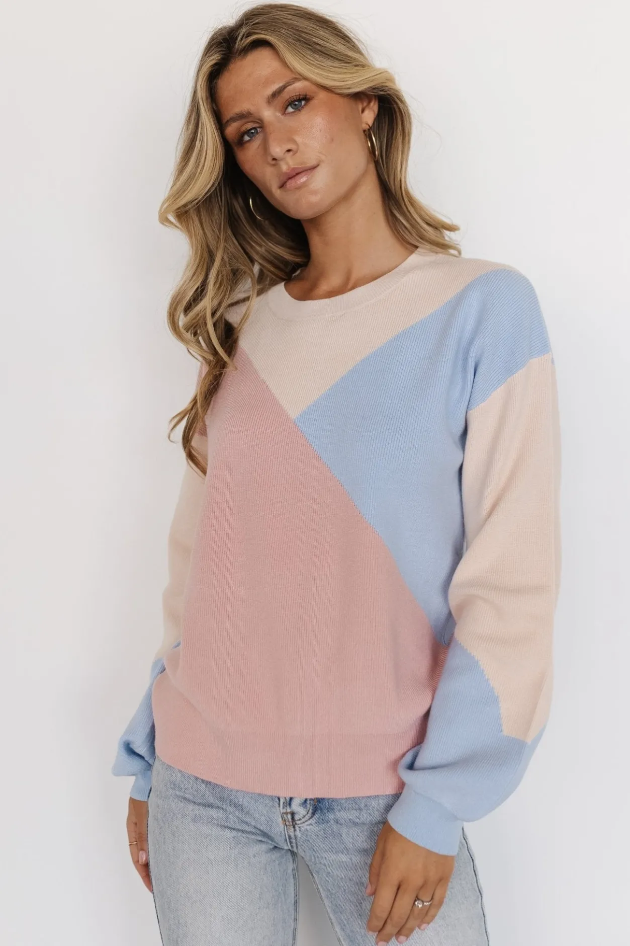 Outlet Baltic Born Kendrick Color Block Sweater | Blush Multi BlushMulti