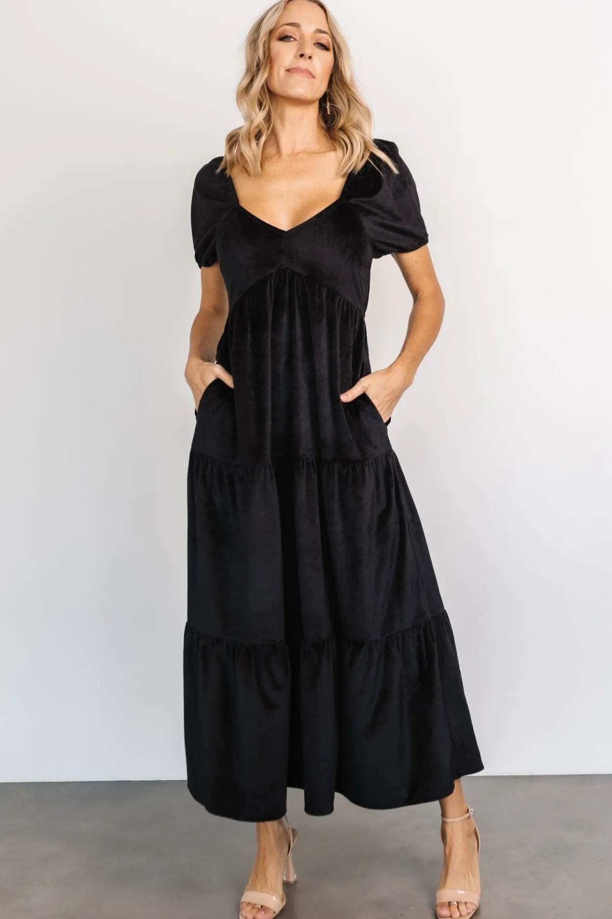 Outlet Baltic Born Kenli Velvet Maxi Dress | Black