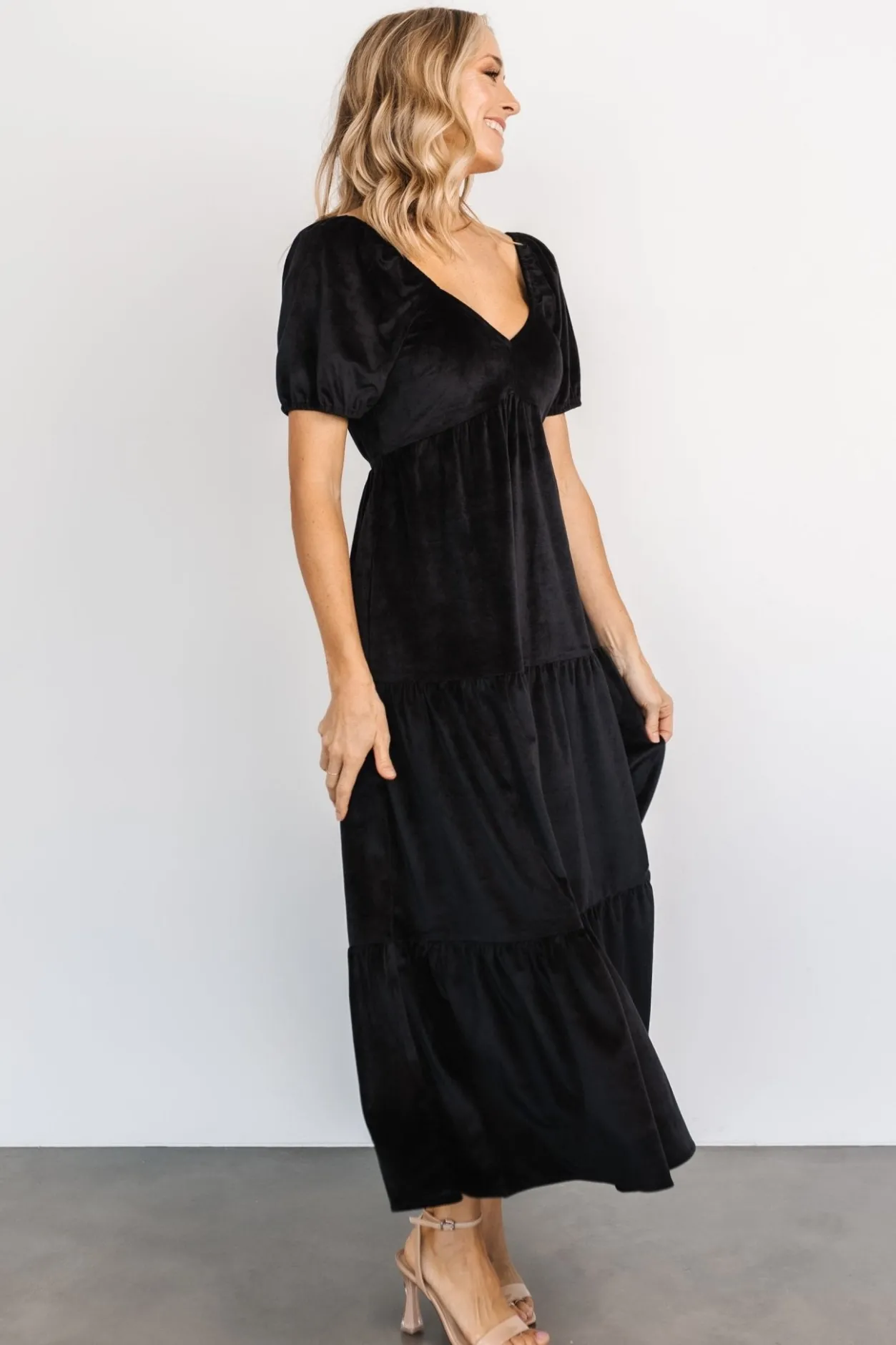 Outlet Baltic Born Kenli Velvet Maxi Dress | Black