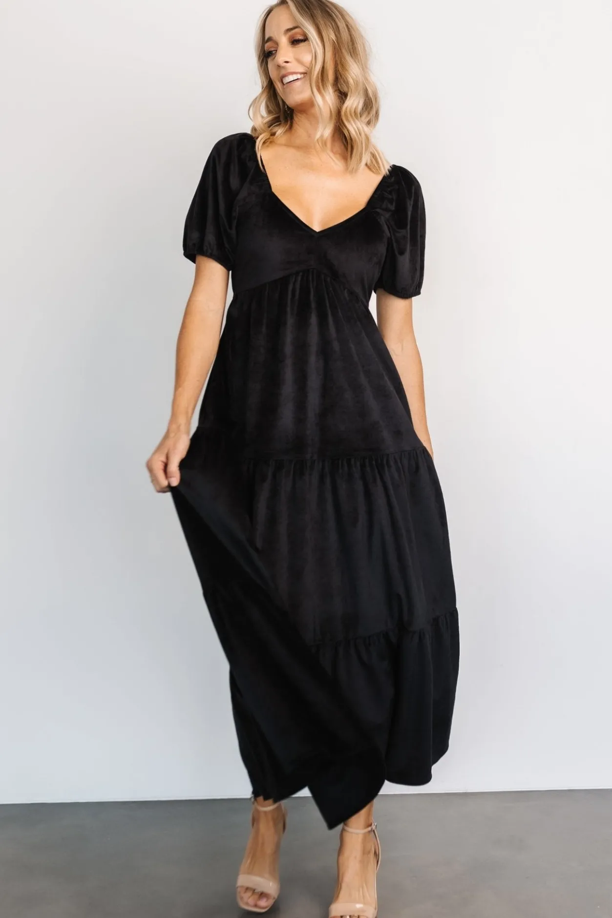 Outlet Baltic Born Kenli Velvet Maxi Dress | Black