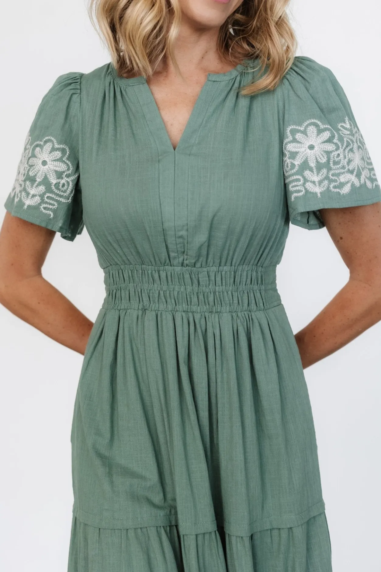 Fashion Baltic Born Kennedy Embroidered Maxi Dress | Dark Sage DarkSage