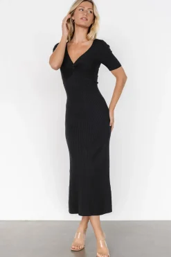 New Baltic Born Keren Ribbed Maxi Dress | Black