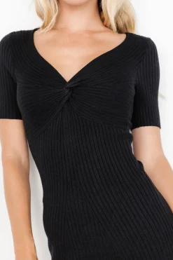 New Baltic Born Keren Ribbed Maxi Dress | Black