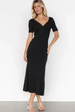New Baltic Born Keren Ribbed Maxi Dress | Black