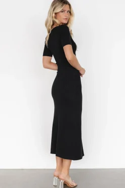 New Baltic Born Keren Ribbed Maxi Dress | Black
