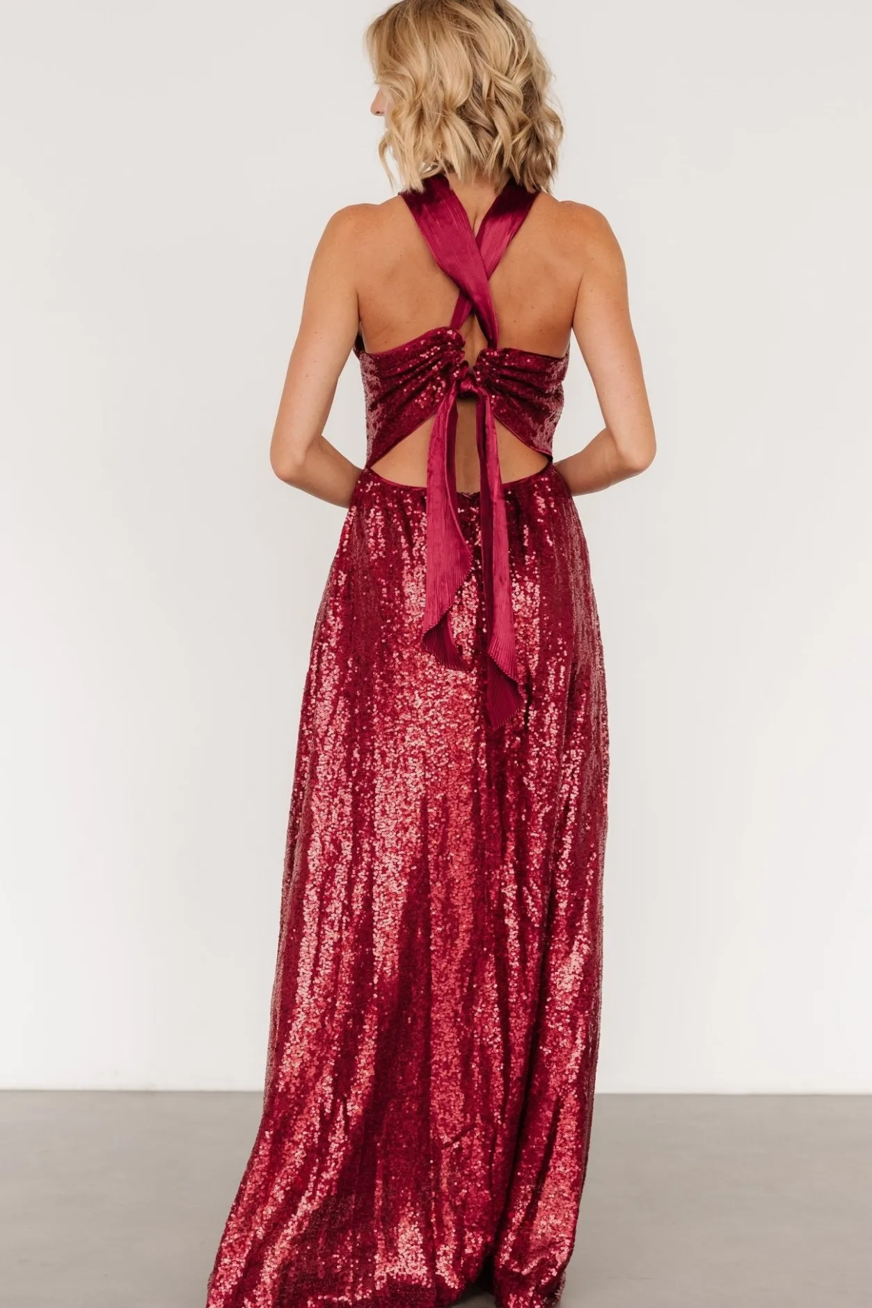 Fashion Baltic Born Khai Sequin Maxi Dress | Burgundy