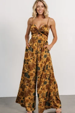 Sale Baltic Born Khloe Wide Leg Jumpsuit | Gold Multi GoldMulti