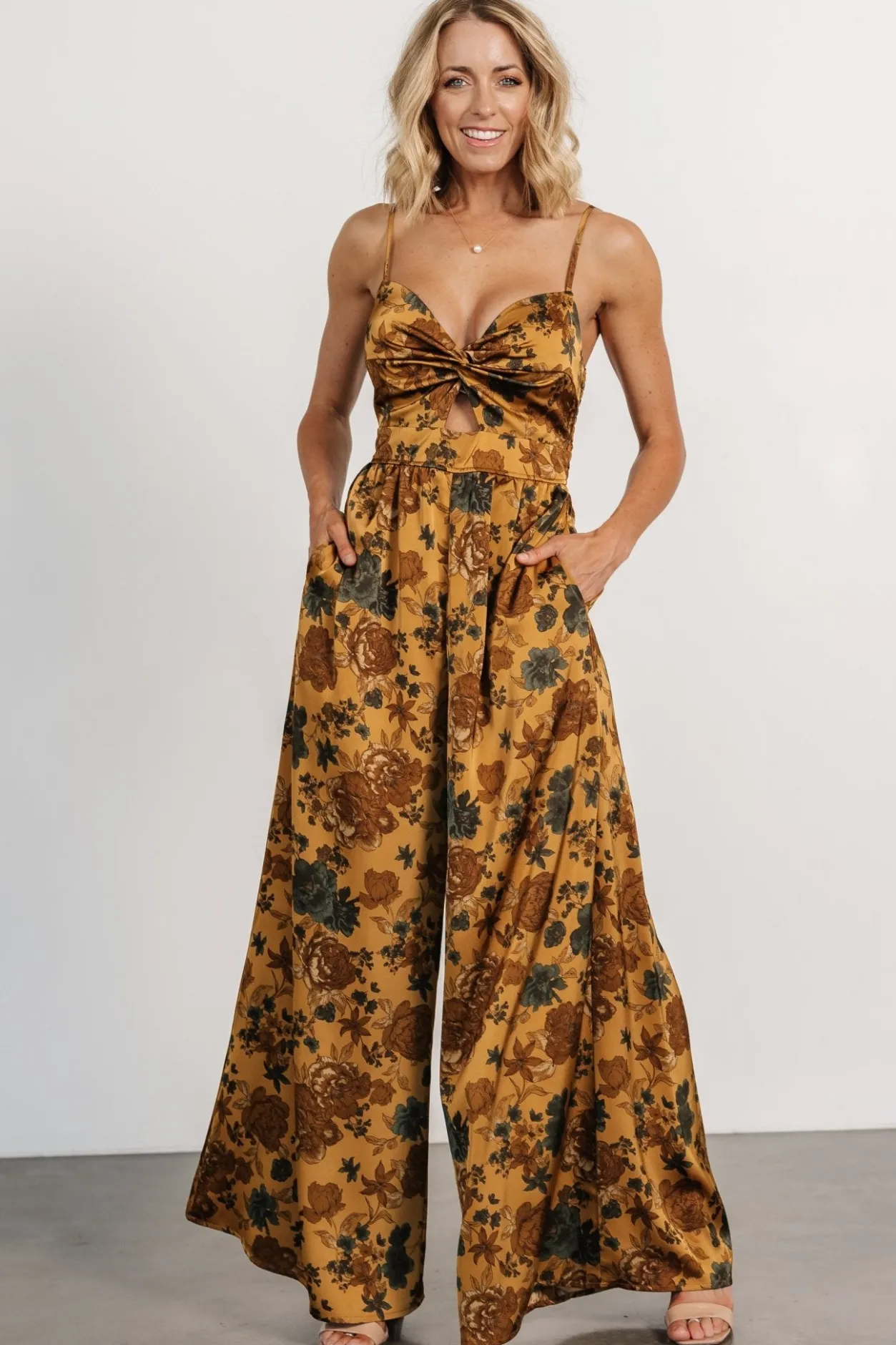 Sale Baltic Born Khloe Wide Leg Jumpsuit | Gold Multi GoldMulti