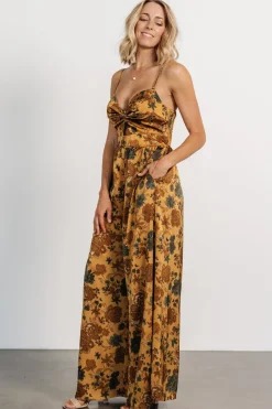 Sale Baltic Born Khloe Wide Leg Jumpsuit | Gold Multi GoldMulti