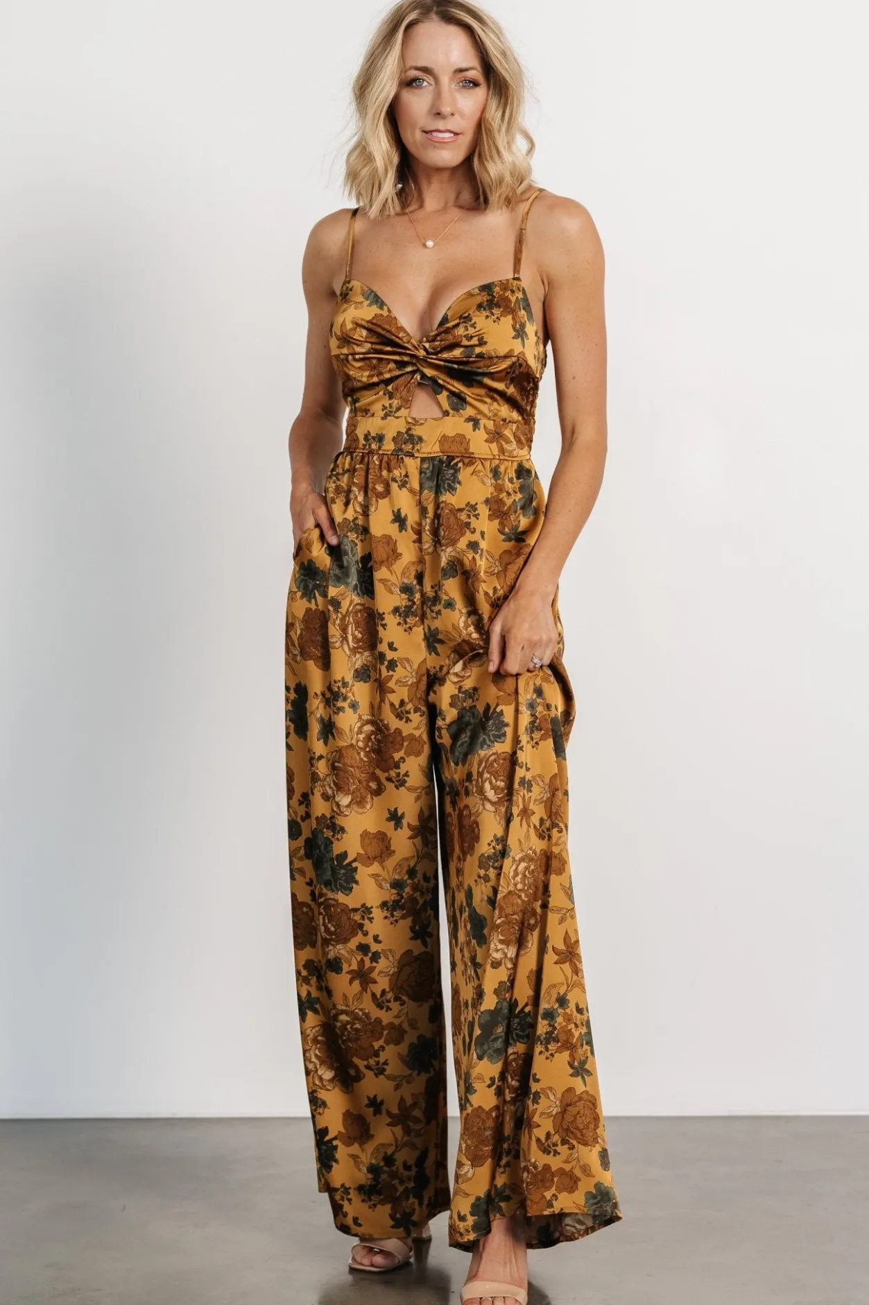 Sale Baltic Born Khloe Wide Leg Jumpsuit | Gold Multi GoldMulti