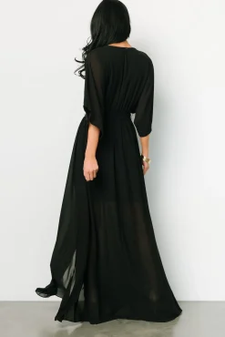 New Baltic Born Kia Kimono Maxi Dress | Black