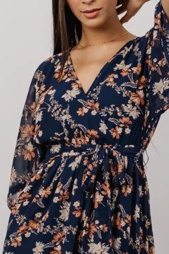 Discount Baltic Born Kia Kimono Maxi Dress | Dark Blue Floral DarkBlueFloral