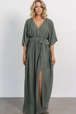 Best Baltic Born Kia Kimono Maxi Dress | Dark Sage DarkSage