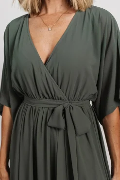 Best Baltic Born Kia Kimono Maxi Dress | Dark Sage DarkSage